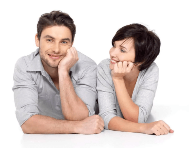 Spokojný muž a žena po liečbe prostatitídy kapsulami Prostamin